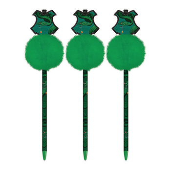 3PK Wizarding World Character Themed Harry Potter House Slytherin Pom Pom Pen