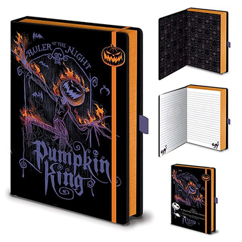 Disney Nightmare Before Christmas Themed Pumpkin King A5 Premium Notebook