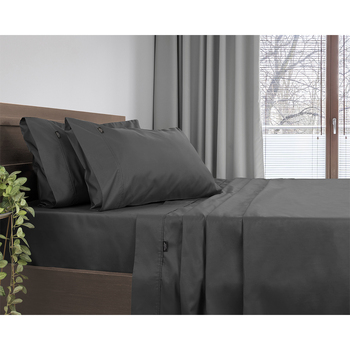 Ardor Single Bed 1000TC Cotton Rich Sheet Set Charcoal