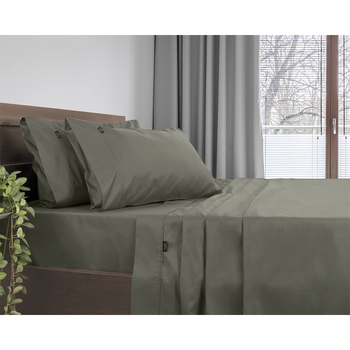 Ardor Single Bed 1000TC Cotton Rich Sheet Set Khaki