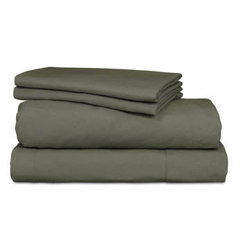 Ardor Boudoir Vintage Washed King Bed Fitted Sheet Set - Khaki