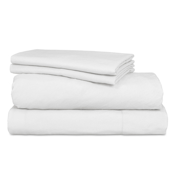 Ardor Boudoir Vintage Washed Double Bed Fitted Sheet Set - White