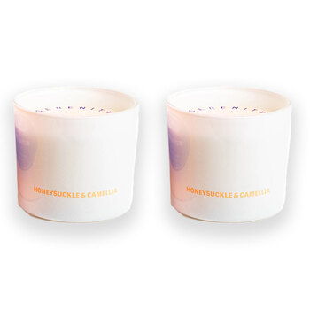 2PK Serenity Hidden Message Best Mum Ever Candle -Honeysuckle & Camellia 250g