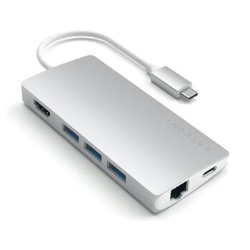 Satechi USB-C Multi-Port Adapter 4K HDMI w/ Ethernet V2 - Silver