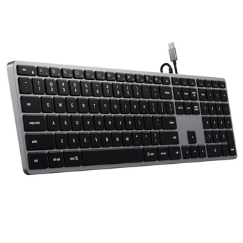 Satechi Slim W3 Wired Backlit Keyboard (Space Grey)