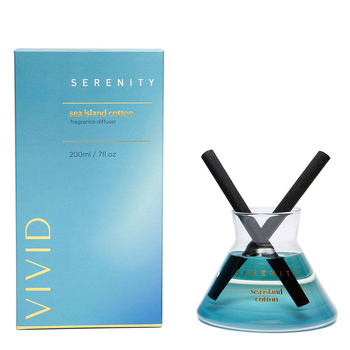 Serenity Vivid 200ml Reed Diffuser - Sea Island Cotton