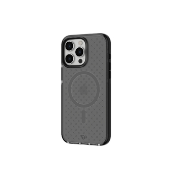 Tech21 EvoClear w/ MagSafe Phone Case For Apple iPhone 15 Pro Max - Smokey/Black