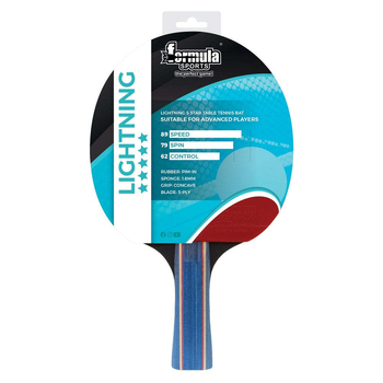 Formula Sports Lightning Table Tennis Game Bat/Racket 5 Star