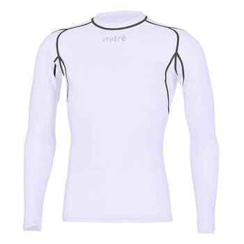 Mitre Neutron Compression LS Top Size MY (Aged 8-10) White