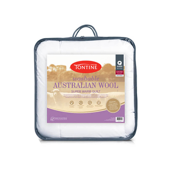 Tontine Washable Australian Wool Quilt Super Warm - Single Bed