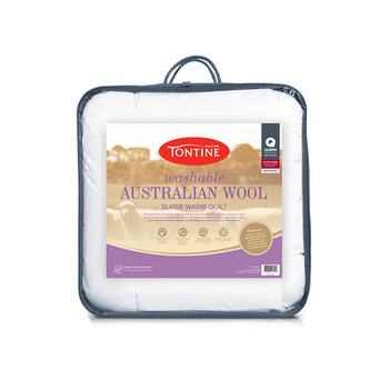 Tontine Washable Australian Wool Quilt Super Warm - Double Bed