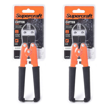 2PK Supercraft 3mm Cr-Mo Steel Bolt Cutters Soft Grip Handle 200mm Long