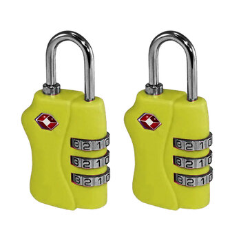 2PK Tosca TSA Approved Luggage Bag Combination Lock - Yellow