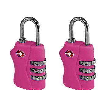 2PK Tosca TSA Approved Luggage Bag Combination Lock - Pink