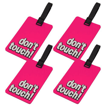 4PK Tosca Attitude Travel Luggage Suitcase Bag Tag- Don't Touch