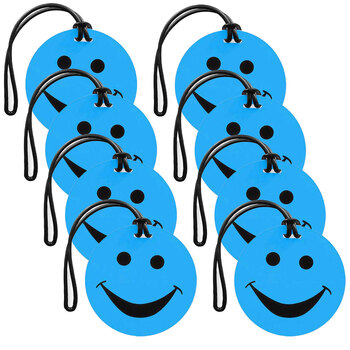 8PK Tosca Smiley Travel Luggage Suitcase Bag Tag - Blue