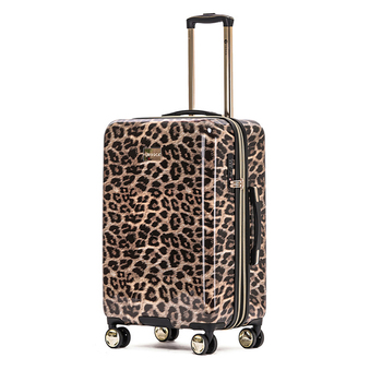 Tosca Leopard 25" Checked Trolley Luggage Travel Suitcase