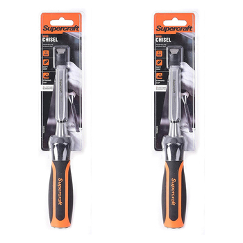 2PK Supercraft Wood Chisel 1/2''/13mm Soft Grip w/ Striking Cap