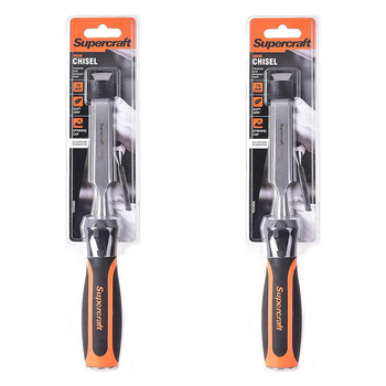 2PK Supercraft Wood Chisel 3/4''/19mm Soft Grip w/ Striking Cap