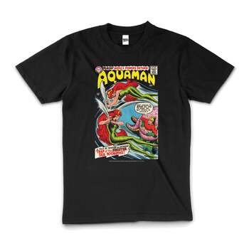 Aquaman Sea Nymphs Superhero DC Comics Cotton T-Shirt Black Size 2XL