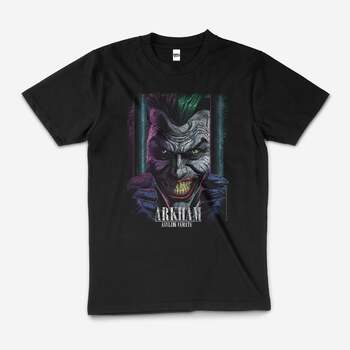 Dc Comic The Joker Arkham Asylum Batman Knight T-Shirt Black Size 2XL