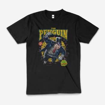 DC Comics The Penguin Batman Superhero Cotton T-Shirt Black Size 2XL