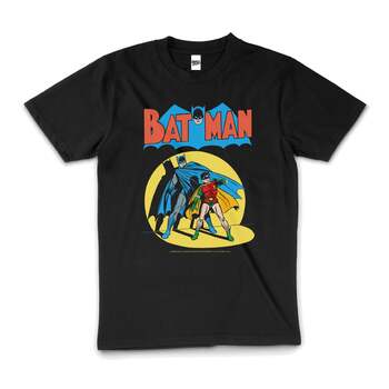 Batman & Robin Spotlight Dark Knight DC Cotton T-Shirt Black Size 2XL