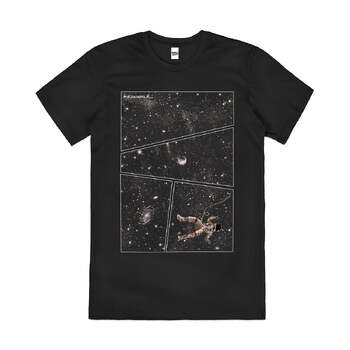 Co(s)mic Space Astronaut Solar System Cotton T-Shirt Black Size 2XL