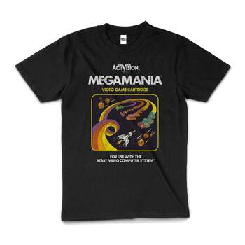Activision 80s Megamania Space Fighter Cotton T-Shirt Black Size 2XL
