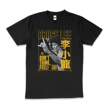 Bruce Lee Don't Think Feel Motivational Cotton T-Shirt Black Size 2XL