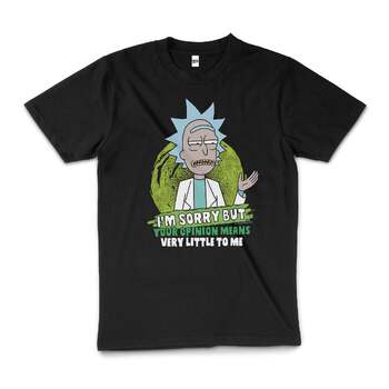 Rick And Morty Your Opinion Means Very Little To Me Black Size 2XL