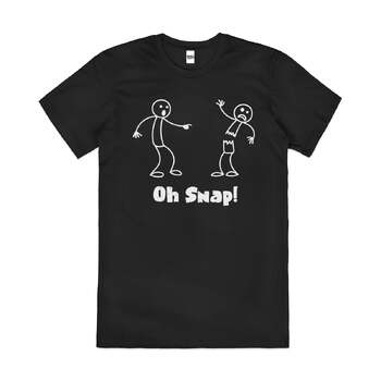 Oh Swap Artsy Funny Cute Cotton T-Shirt Black Size 2XL