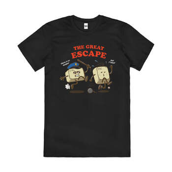 The Great Escape CTRL ESC Funny Artsy Cotton T-Shirt Black Size 2XL