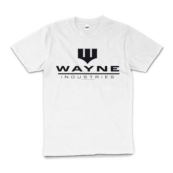 Wayne Industries Superhero Classic Geek Nerd T-Shirt White Size 2XL