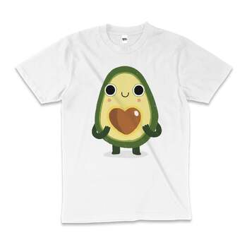 Luvocado Avocado Foodie Relationship Cotton T-Shirt White Size 2XL