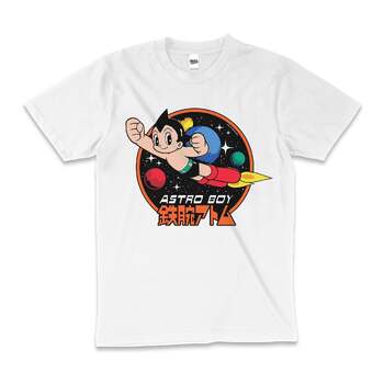 Cosmic Astro Boy Manga Anime Superhero Cotton T-Shirt White Size 2XL