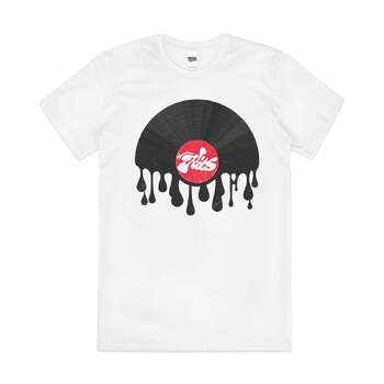 Summer Hits Dripping Record Vinyl Music Cotton T-Shirt White Size 2XL