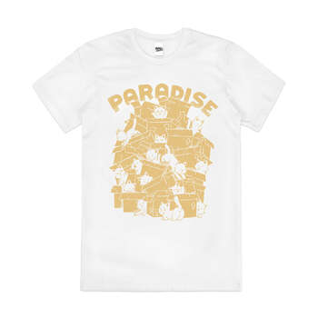 Cat Box Paradise Kitten In Boxes Funny Cotton T-Shirt White Size 2XL