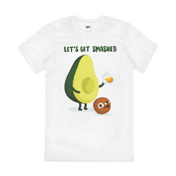 Avo Smash Avocado Funny Beer Cool Pun Cotton T-Shirt White Size 2XL