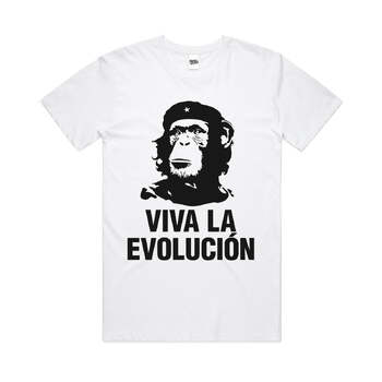 Marxist Evolution Funny Monkey Slogan Cotton T-Shirt White Size 2XL