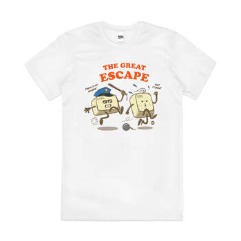 The Great Escape CTRL ESC Keys Funny Cotton T-Shirt White Size 2XL