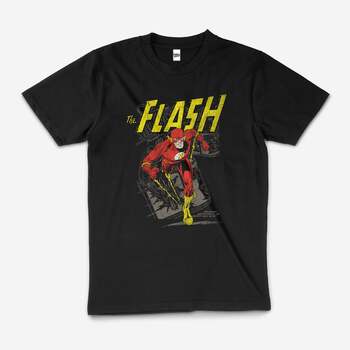 DC Comic The Flash Fastest Man Alive Superhero T-Shirt Black Size 3XL