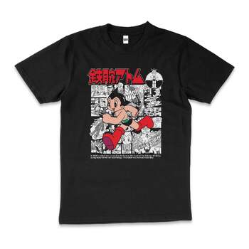 Manga Astro Boy Anime Japanese Comic Cotton T-Shirt Black Size 3XL