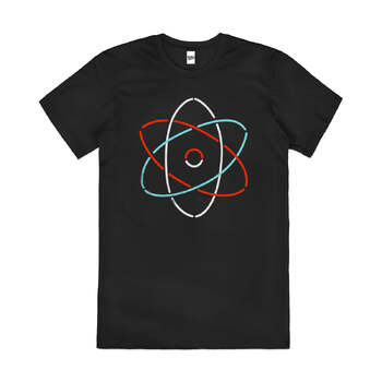 Atomic Proton Neutron Science Physics Cotton T-Shirt Black Size 3XL