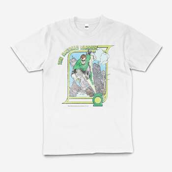 Green Lantern The Emerald Warrior DC Cotton T-Shirt White Size 3XL