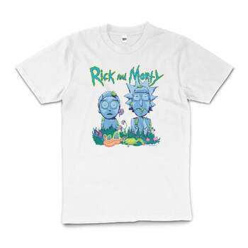 Rick and Morty Portal Licensed Funny Cotton T-Shirt White Size 3XL