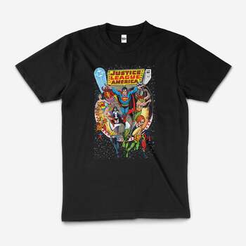 DC The Justice League Of America Superhero T-Shirt Black Size 4XL