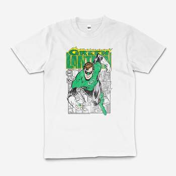 Green Lantern DC Special Superhero Cotton T-Shirt White Size 4XL