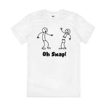 Oh Swap Artsy Funny Cute Cotton T-Shirt White Size 4XL