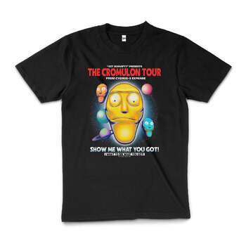 Rick And Morty Get Schwifty Cromulon Tour Cotton T-Shirt Black Size L